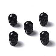 Natural Obsidian Beads, Skull, 13x10x11.5mm, Hole: 1mm(G-I352-07)