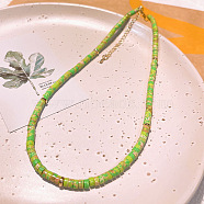 Natural Imperial Jasper Heishi Graduated Beaded Necklaces(JO0051-9)