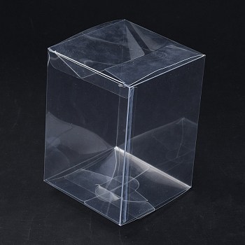 Rectangle Transparent Plastic PVC Box Gift Packaging, Waterproof Folding Box, for Toys & Molds, Clear, Box: 10x10x14.2cm