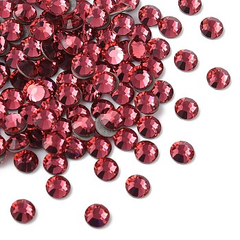 Preciosa&reg Crystal Hotfix Flatback Stones, Czech Crystal, Round(438 11 612 Chaton Rose VIVA 12 &reg), 70040 Indian Pink, SS16(3.8~4mm)