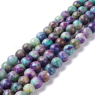 Purple Round Calcite Beads