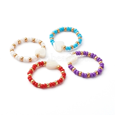 Mixed Color Mixed Material Finger Rings