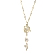 Brass Flower Pendant Necklace(NJEW-JN04704)-2