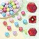 50Pcs 5 Colors UV Plating Opaque Acrylic Beads(OACR-FS0002-87)-2