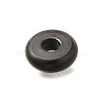 304 Stainless Steel Spacer Beads, Flat Round/Disc, Black, 6x2mm, Hole: 1.8mm(STAS-R002-02)