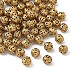 Brass Filigree Beads, Filigree Ball, Lead Free & Cadmium Free & Nickel Free, Round, Raw(Unplated), 6mm, Hole: 1mm, 100pcs/box(KK-DC0001-24)