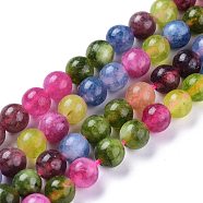 Natural White Jade Beads Strands, Imitation Ruby and Sapphire, Round, 6mm, Hole: 1mm, about 61pcs/strand, 15.55inch(39.5cm)(G-A030-A01-6mm)