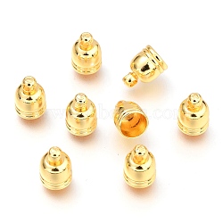 Brass Cord Ends, Long-Lasting Plated, Golden, 10x7mm, Hole: 1.6mm, Inner Diameter: 6mm(X-KK-C101-03G-E)