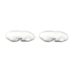 Alloy Beads, Irregular Shape, Matte Silver Color, 7x18x6mm, Hole: 1.2mm(FIND-B038-19MS)