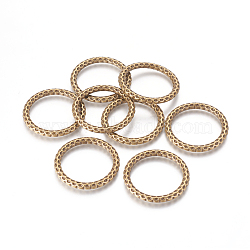 Tibetan Style Linking Rings, Circle Frames, Lead Free and Cadmium Free, Rondelle, Antique Bronze, 35.5x35.5x3.5mm, about 126pcs/790g(TIBEB-LF10804YKG-AB-LF)