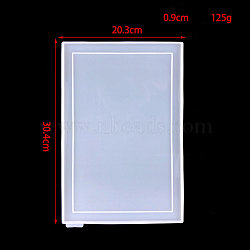 Photo Frame  Molds Food Grade Silicone Molds, for UV Resin, Epoxy Resin Jewelry Making, Rectangle, White, 315x203x9mm(SIMO-PW0001-384A-02)