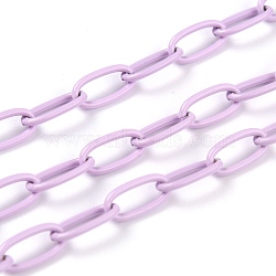 3.28 Feet Spray Painted Brass Cable  Chains, Unwelded, Plum, 10x5x1mm(X-CHC-H103-02G)