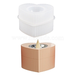 DIY Incense Stove Storage Silicone Molds, Resin Casting Molds, for UV Resin, Epoxy Resin Craft Making, Heart, 9.4~10.5x11~12x3.6~4.15cm(DIY-G113-13D)