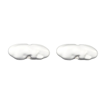 Alloy Beads, Irregular Shape, Matte Silver Color, 7x18x6mm, Hole: 1.2mm