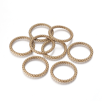 Tibetan Style Linking Rings, Circle Frames, Lead Free and Cadmium Free, Rondelle, Antique Bronze, 35.5x35.5x3.5mm, about 126pcs/790g