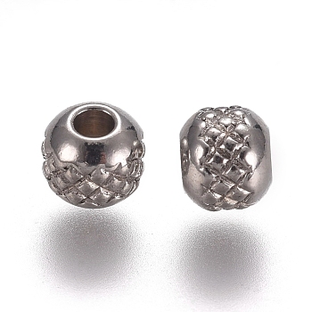 304 Stainless Steel Beads, Rondelle, Stainless Steel Color, 4x3.5mm, Hole: 1.5mm