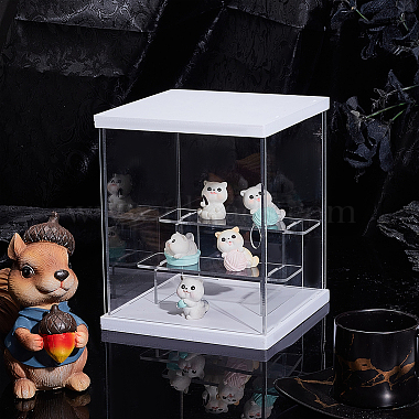 3-Tier Transparent Acrylic Minifigures Display Case(ODIS-WH0043-68B)-4