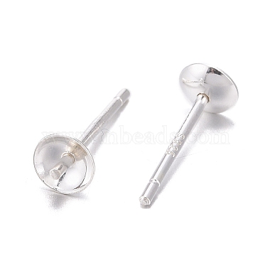 925 Sterling Silver Stud Earring Findings(STER-E062-04B-S)-2