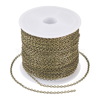 Brass Coated Iron Flat Cable Chains(CH-TAC0007-01AB)-2