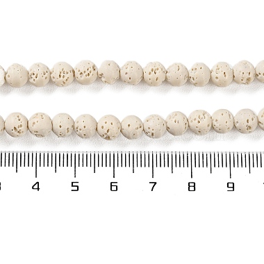 Brins de perles teintées en pierre de lave synthétique(G-H311-08A-04)-5