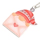 Valentine's Day Acrylic Pendant Necklace with Zinc Alloy Chains(NJEW-D049-01A-P)-2