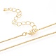 Brass Round Snake Chain Necklaces Making(MAK-L025-02G)-1