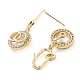 Brass with Glass Dangle Stud Earrings(EJEW-Q800-14KCG)-2
