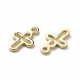 Brass Tiny Cross Charms(KK-L205-10G)-2