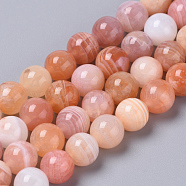 Natural Botswana Agate Beads Strands, Dyed, Round, 6x6mm, Hole: 1mm, about 62pcs/strand, 15.5 inch(G-S150-44-6mm)