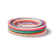 Nylon Thread for Jewelry Making, Mixed Color, 0.8mm, about 7.65~9.84 yards(7~9m)/roll(NWIR-N001-0.8mm-22)
