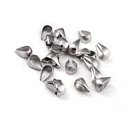 304 Stainless Steel Snap on Bails, Stainless Steel Color, 8.5x5.5x4mm(STAS-H151-07P)