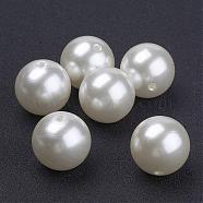 Imitated Pearl Acrylic Beads, Round, Creamy White, 20mm, Hole: 2mm, about 120pcs/500g(PACR-20D-12)