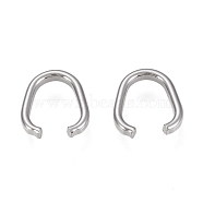 304 Stainless Steel Quick Link Connectors, Linking Rings, Oval, Stainless Steel Color, 12x10x2mm, Inner Size: 9x7.5mm(STAS-K208-01P-B)