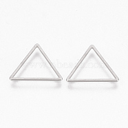 304 Stainless Steel Linking Ring, Triangle, Stainless Steel Color, 16x18x0.8mm(X-STAS-S079-28A)