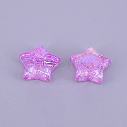 Phantom Resin Beads, DIY Accessories, Star, Violet, 25x26x11mm, Hole: 3.5mm(RESI-CJC0001-75E)