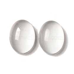 Glass Cabochons, Imitation Gemstone, Oval, Clear, 18x13x6mm(X-GLAA-B017-06D-06)