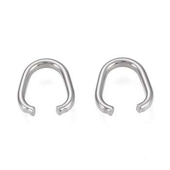 304 Stainless Steel Quick Link Connectors, Linking Rings, Oval, Stainless Steel Color, 12x10x2mm, Inner Size: 9x7.5mm