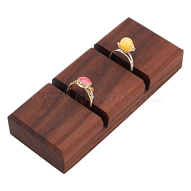 Coconut Brown Wood Ring Displays