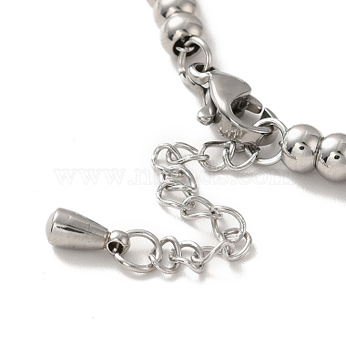 304 Stainless Steel Rhombus Charm Bracelet with Enamel(BJEW-B057-10P)-4