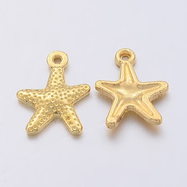 Golden Starfish Alloy Charms