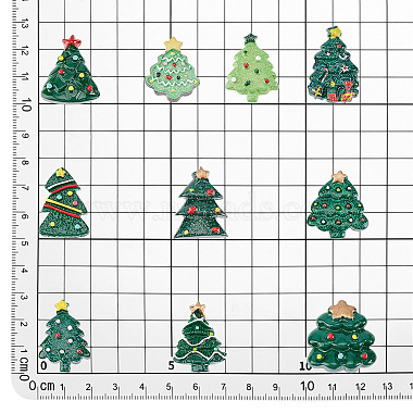 Elite 50Pcs 10 Styles Christmas Theme Opaque Resin Cabochons(RESI-PH0002-08)-3
