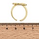 Brass Micro Pave Cubic Zirconia Cuff Open Rings(CU-CBA04DC-01G)-5