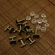DIY Brass Cufflink Findings Cuff Button Cabochon Settings and 14mm Clear Glass Cabochon Cover Sets(DIY-X0105-AB-NF)-1