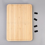 Wood Clip On Safa Table, Couch Arm Trays, Rectangle, BurlyWood, 33x23x1.5~3.15cm(ODIS-WH0108-095)