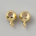 925 Sterling Silver Tube Bails, Loop Bails, with Rubber, Golden, 8x5.5x4.5mm, Hole: 1.4mm(STER-WH0065-006C-G)