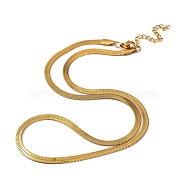 304 Stainless Steel Herringbone Chain Necklaces, Golden, 17.72~18.50 inch(45~47cm)(NJEW-P282-07G)