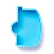 DIY Decoration Silicone Molds, Resin Casting Molds, For UV Resin, Epoxy Resin Jewelry Making, Vehicle Shape, Deep Sky Blue, 97x76x31mm(DIY-I085-09)