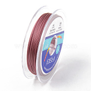 Tiger Tail Beading Wire, 7-Strand Bead Stringing Wire, Nylon Coated Stainless Steel Wire, Pale Violet Red, 24 Gauge, 0.5mm, about 32.8 Feet(10m)/roll(TWIR-R007-0.5mm-04)
