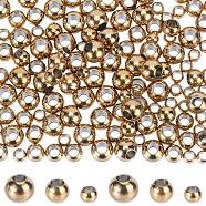 150Pcs 3 Styles 304 & 202 Stainless Steel Rondelle Spacer Beads, Golden, 3~5x2~4mm, Hole: 1.6~2mm, 50pcs/style(STAS-SC0006-91)