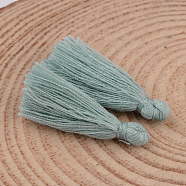 Cotton Thread Tassel Pendant Decorations, Light Blue, 25~31x5mm, about 39~47pcs/bag(NWIR-P001-03-75)
